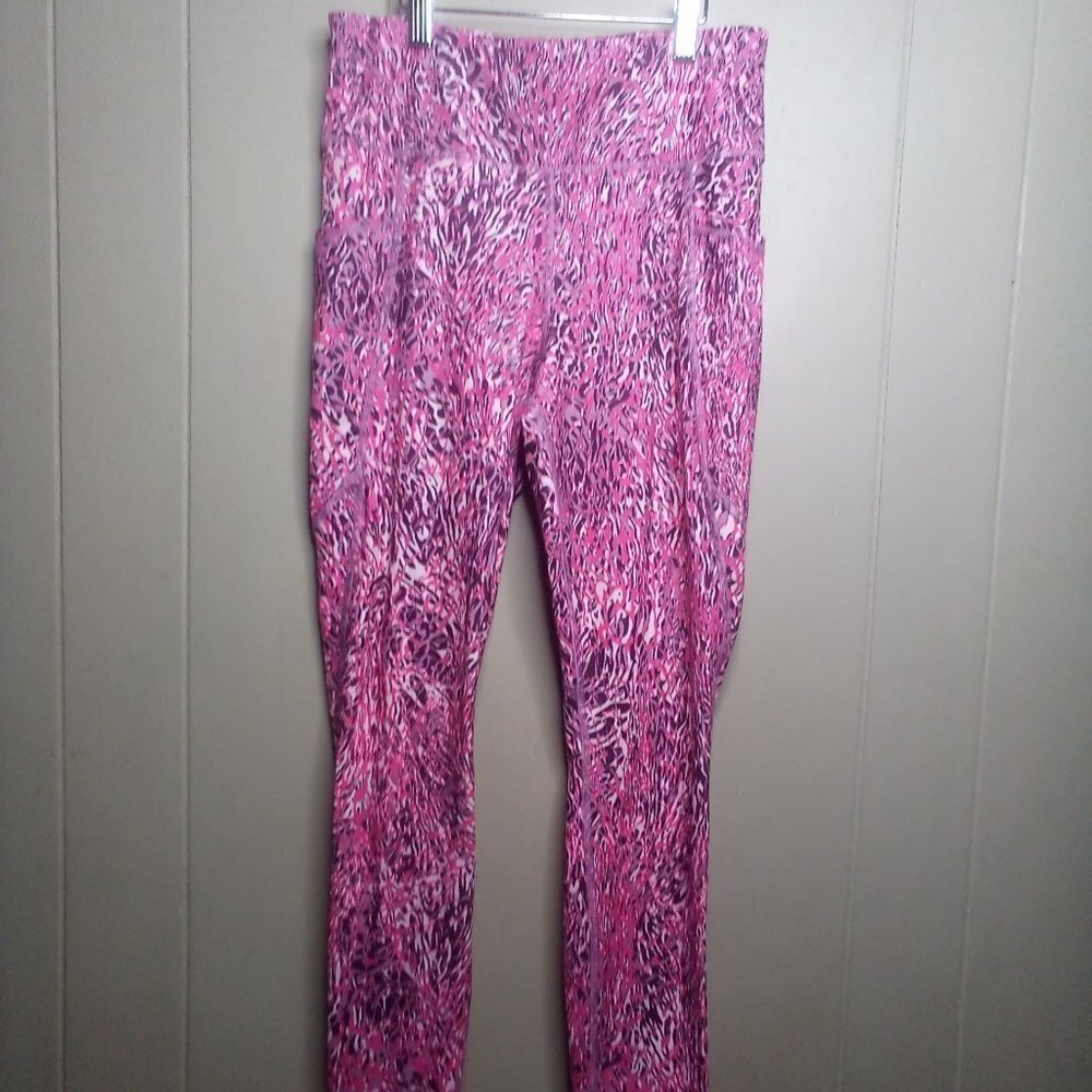 Avia Leggings S 4-6 Pockets Athletic Active Pink Purple